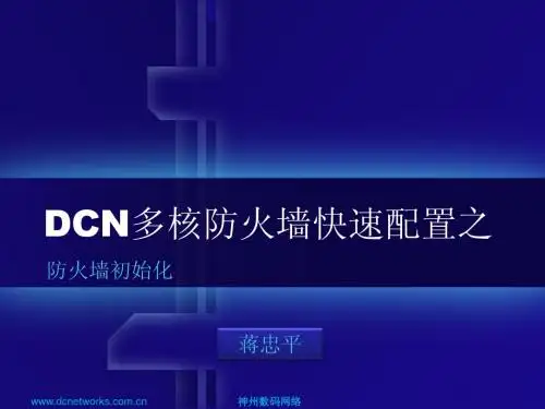 01 - DCN多核防火墙初始配置
