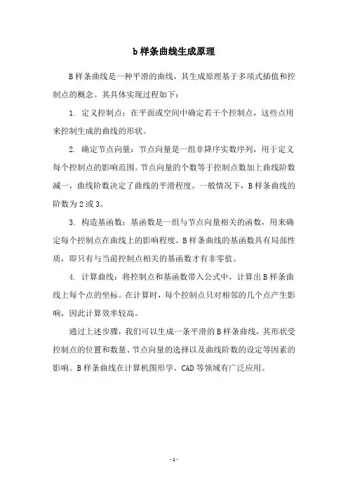 b样条曲线生成原理