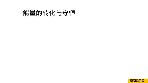 2021年中考物理专题复习     能量的转化与守恒