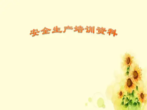 《污水处理厂安全生产培训》PPT
