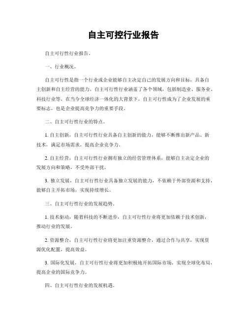 自主可控行业报告