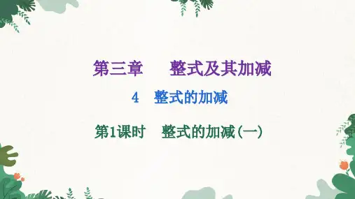北师大版七年级数学上册.1整式的加减(一)课件(共19张)