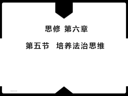 2021版 思修 第六章 第五节  培养法治思维
