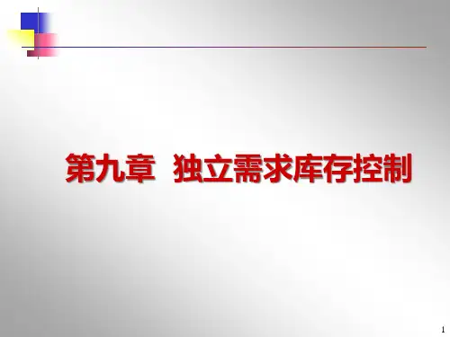 独立需求库存控制培训教材(PPT 44页)