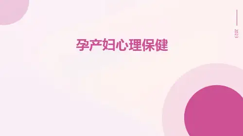 孕产妇心理保健
