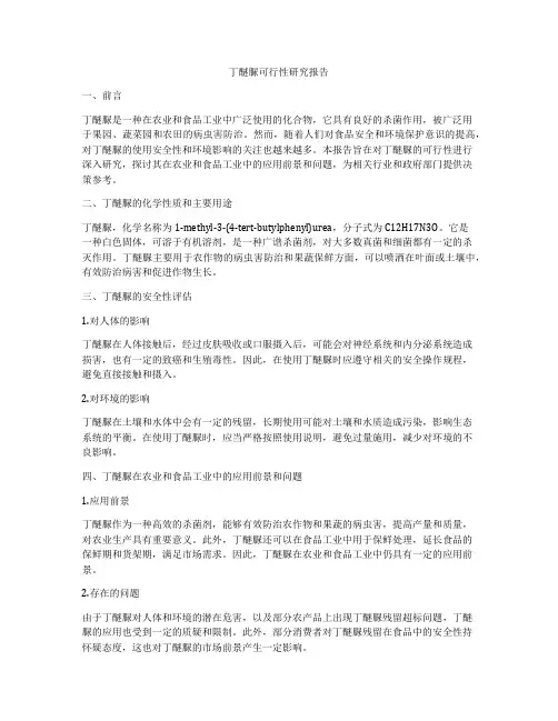 丁醚脲可行性研究报告