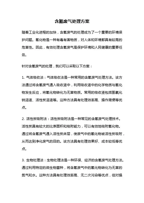 含氰废气处理方案