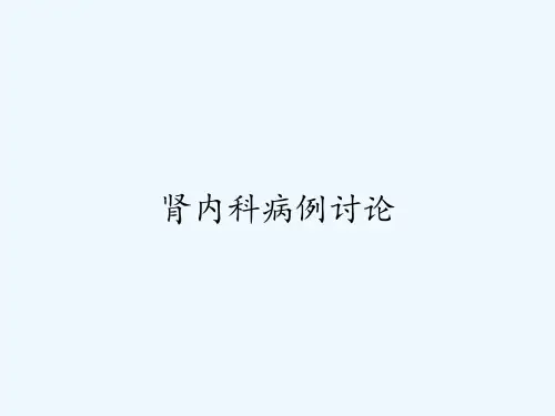肾内科病例讨论ppt