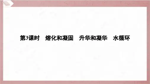 2025年中考物理总复习一轮考点梳理第3课时熔化和凝固、升华和凝华、水循环