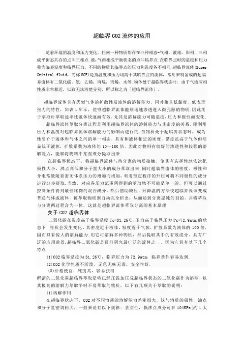 超临界co2流体的应用