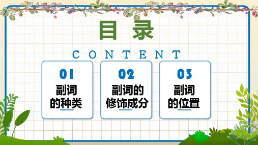 初中英语语法课件-副词的基本用法