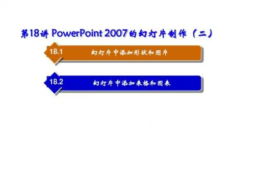Office 2007中文版实用教程第18讲 PowerPoint 2007的幻灯片制作(二)
