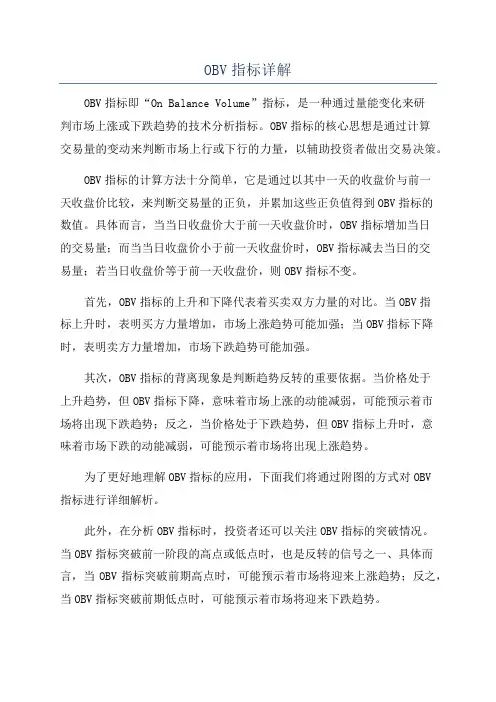 OBV指标详解