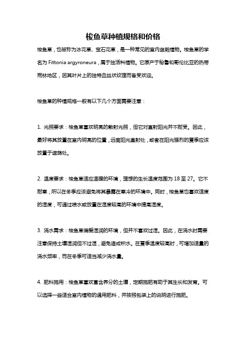 梭鱼草种植规格和价格