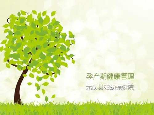 孕产妇健康管理