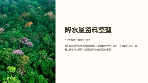 《降水量资料整》课件