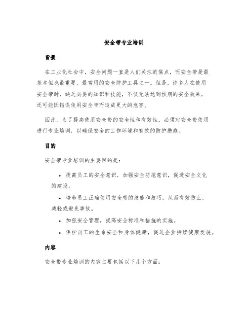 安全带专培训