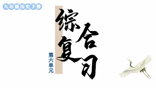 第六单元走向和平发展的世界综合复习课件九年级历史下册