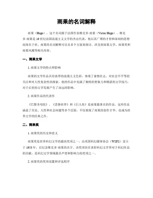 雨果的名词解释