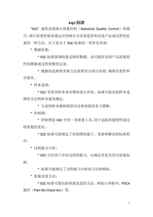 sqc标准