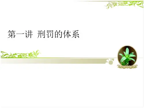 第一章 刑罚的体系(113页)