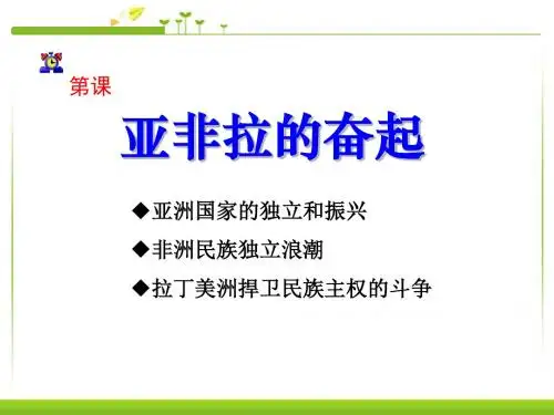 《亚非拉的奋起》亚非拉国家的独立和振兴PPT(上课用)5