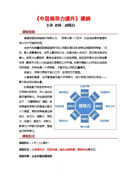中层领导力提升(胡既白)