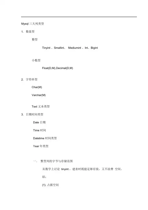完整Mysql燕十八学习笔记