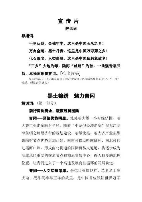 脚本 解说词