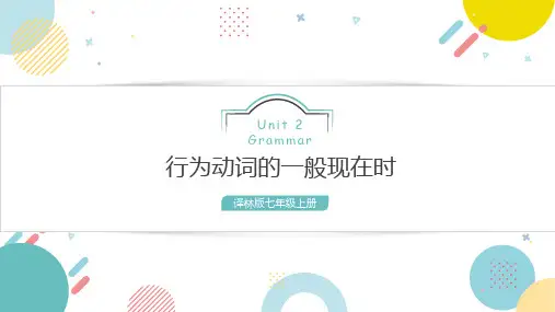 Unit 2 重要语法精讲 (行为动词的一般现在时) 七年级上册英语单元核心知识(牛津译林版)