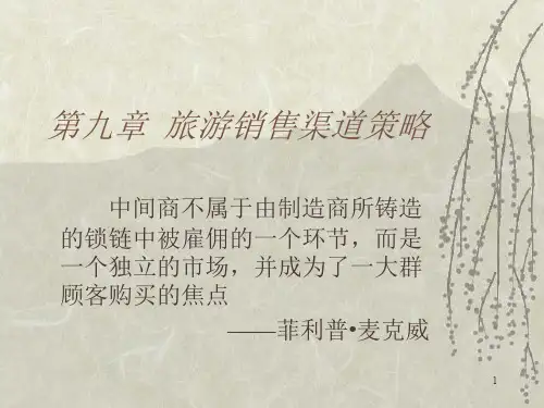 旅游销售渠道策略PPT幻灯片课件