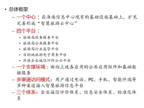 智慧旅游总体框架