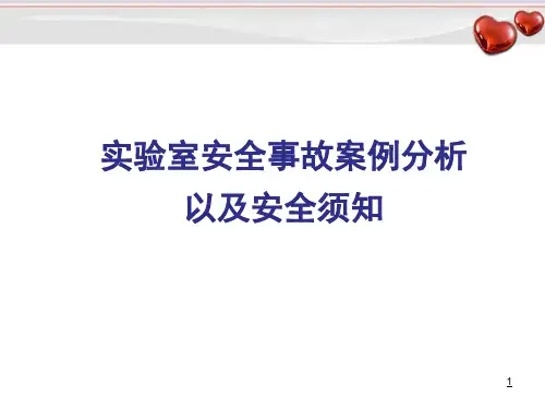 实验室安全事故案例分析PPT精选课件