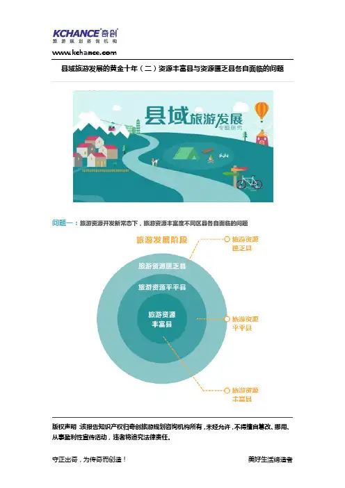 【奇创研究】县域旅游发展的黄金十年(二)资源丰富县与资源匮乏县各自面临的问题