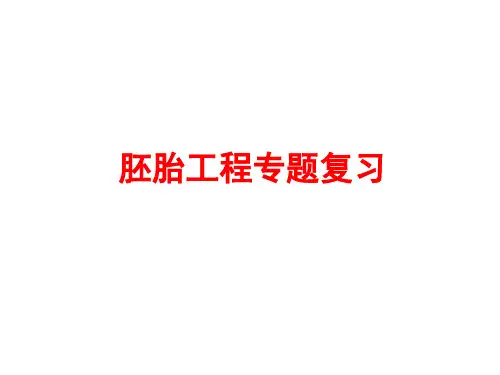 生物：专题3《胚胎工程》专题复习课件
