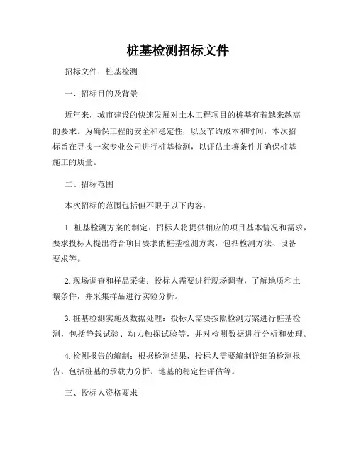 桩基检测招标文件