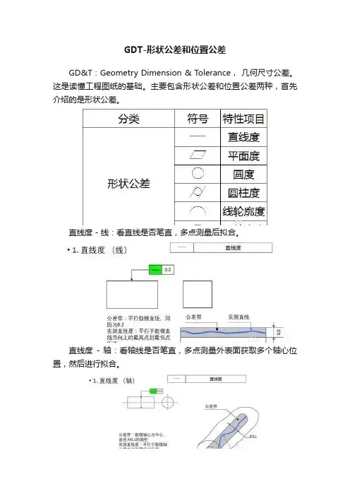GDT-形状公差和位置公差