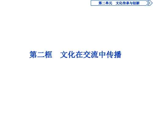 高中政治必修3课件第2单元 文化传承与创新2 第三课 第二框 文化在交流中传播