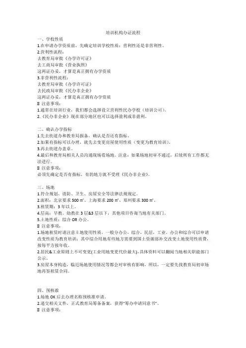 培训机构办证流程