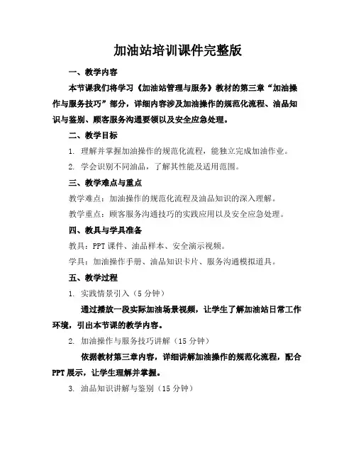 加油站培训课件完整版