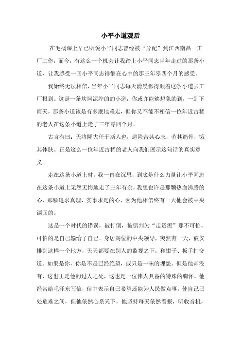 小平小道观后