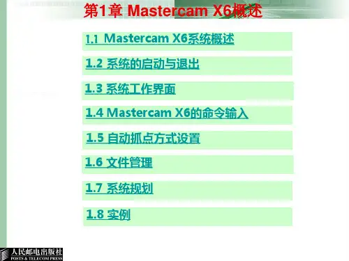 Mastercam X6应用与实例教程(第2版)第1章Mastercam X6概述