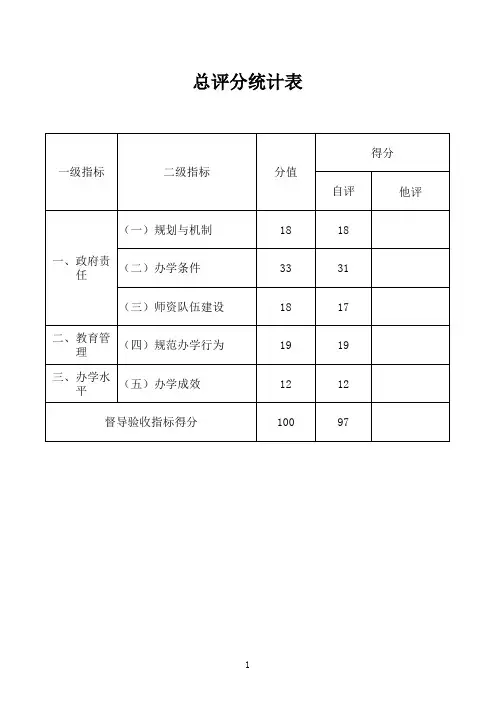 自评分说明