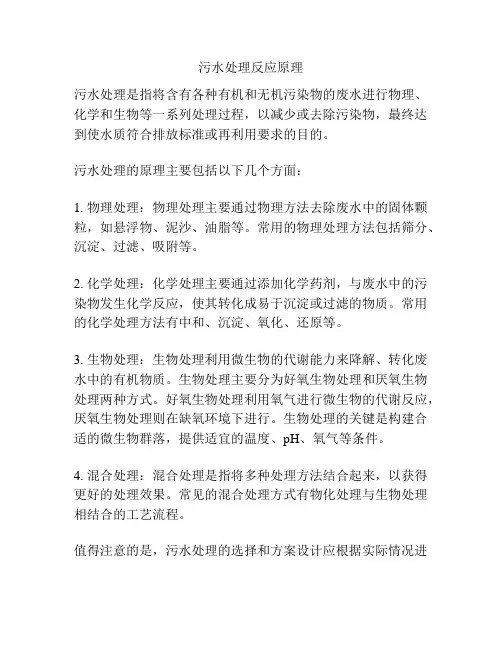 污水处理反应原理