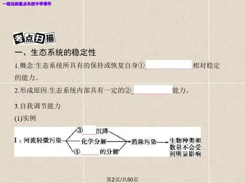 高三生物一轮复习生态系统的稳定性与环境保护.pptx