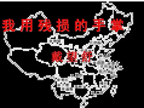 我用我残损的手掌ppt