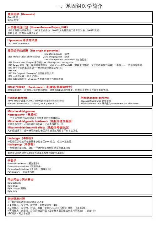 1.基因组学简介