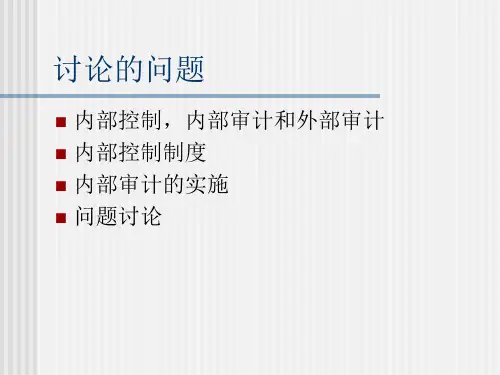 企业内部控制和审计实务powerpoint27页