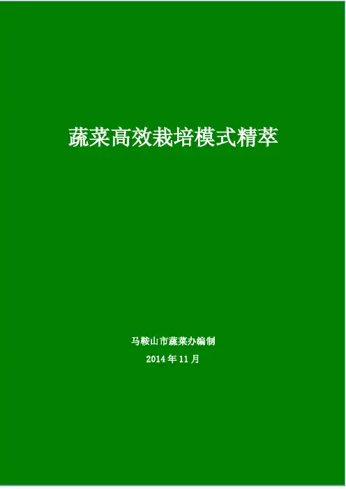 蔬菜高效栽培模式精萃