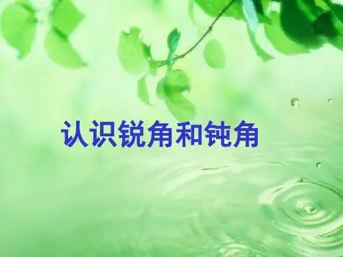 二年级下认识锐角和钝角ppt课件